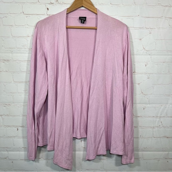 Eileen Fisher Open Cardigan Womens Size XL Purple Lilac Viscose Nylon - Picture 1 of 9